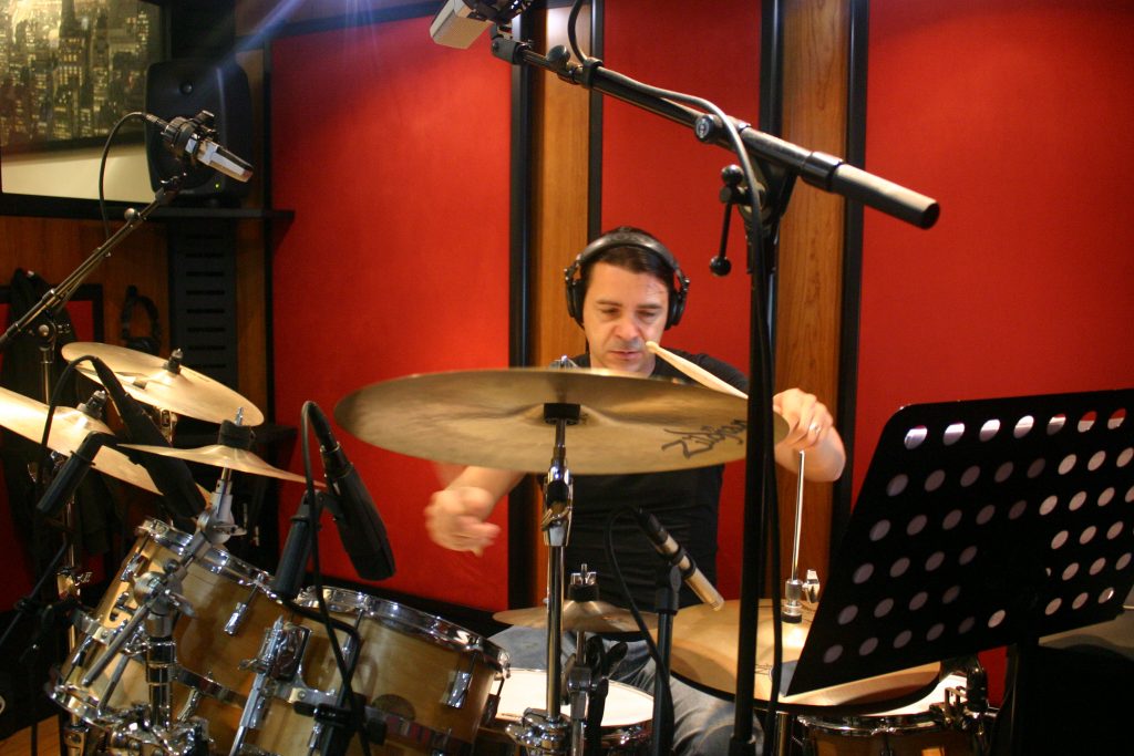 Freewill drums recording session